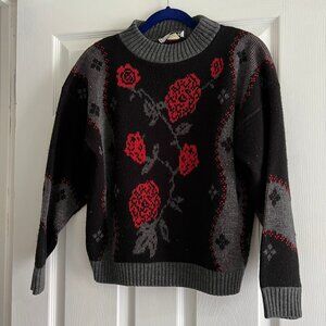 Jonathan Cass Vintage Rose Sweater Women's Size L